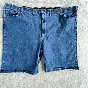 Wrangler Jean Shorts Men’s Waist 54" Flex Comfort Waistband Medium-Wash Denim